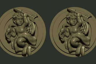 do 3d bas relief 3d coin model 3d medallion cnc design 3d engraving for printing