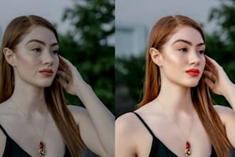 professionally retouch portrait photos and headshots, enhancing skin