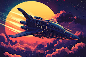 create sci fi art, spaceship and illustration for you
