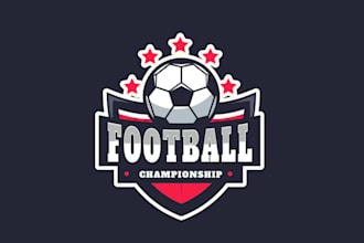 design unique football, soccer club, sports logo