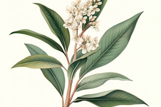 create line art illustration botanical and flower beautifully