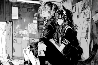 do any custom black and white illustration for your projects