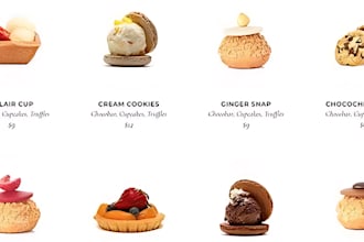 design luxury ecommerce bakery website cupcake website pastries shopify store