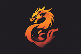 draw unique medieval fantasy game, rpg, mmo game logo