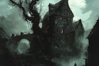 draw a horror and fantasy horror character art