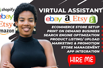 shopify virtual assistant amazon account manager etsy virtual assistant ebay VA