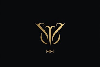 draw modern monogram logo , initial letters fashion clothing brand design