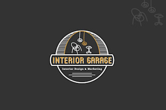 design a vintage logo interior, garage home furnishing brand