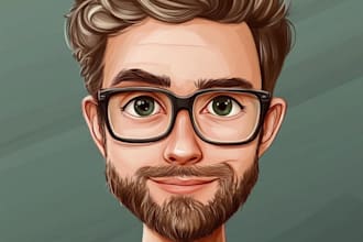 drawing caricature, headshot avatar and big head from photo