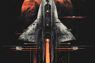 design spaceship, sci fi illustration and sci fi art