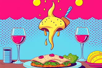 design food pop art of your food pop art