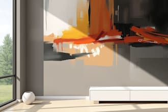 create modern abstract art digital painting