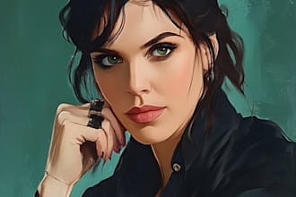 draw oil painting digital portrait