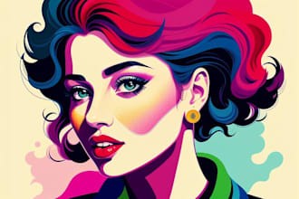 draw an unique wpap pop art portrait