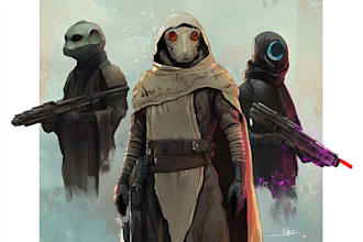 draw sci fi or fantasy concept art illustration characters