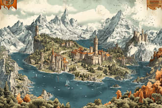 make you a custom fantasy world or city map