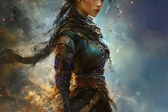 unique oc, dnd, fantasy character art or fantasy character art