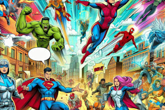 make comic book art and illustration artist strip cover art