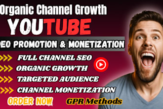 grow youtube video, playlist, channel USA, UK for monetization, subscribers