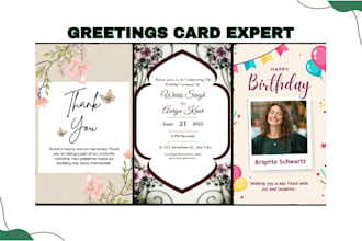 design a printable greetings card, thank you card and custom stationery on canva