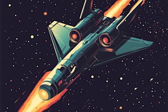 cerate concept art spaceship or vehicle design