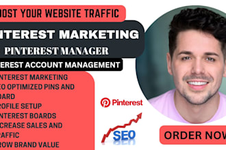 design seo optimized pins, boards, posts as pinterest marketing manager