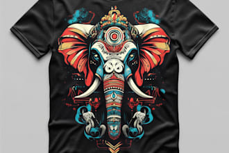 make retro vintage t shirt design and illustration