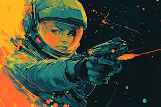 drawing a sci fi character illustration or sci fi character