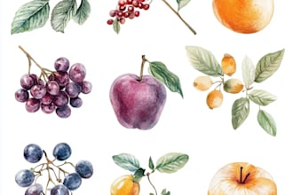 do a botanical watercolor illustration, floral drawing