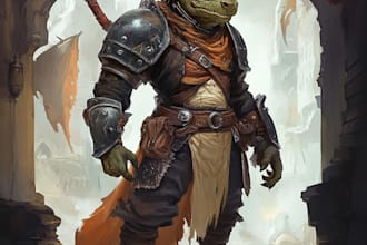 draw an amazing dnd character illustration