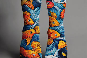 draw unique socks design or sketch for you