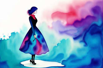 paint abstract and surreal watercolor acrylic art