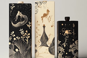 do an astonishing cosmetic packaging and label design