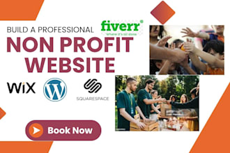 non profit, charity, ngo, 501c3, donation, nonprofit website on wix, wordpress