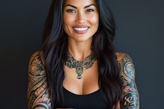 create your custom tribal polynesian tattoo sleeve