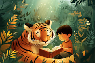 ai generated children book illustrations and characters