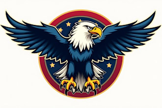 make different american eagle mascot logo design  with express delivery