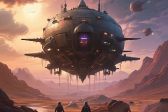 create a unique sci fi book cover