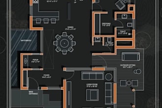 create a professional 2d floor plan for your house or apartment