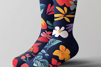 draw a unique socks design