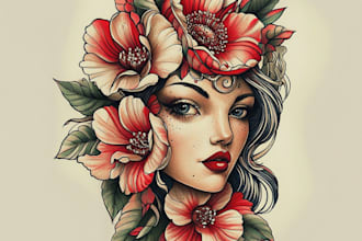 draw awesome old school tattoo style designs