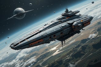do a sci fi spaceship art