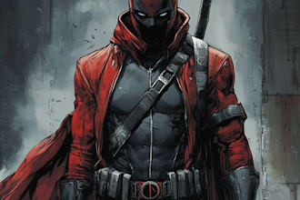 draw superhero comic book art, character design