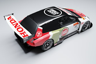 be 3d car modeler, racing car,livery car wrap,game asset,gtav,3d vehicle, bumper