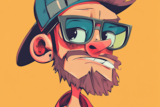 design a 2d cartoon character
