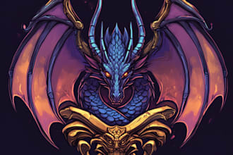 design fantasy game logo with cool unique magic style