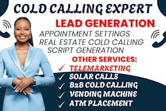 be b2b cold calling vending machine location lead generation appointment setting