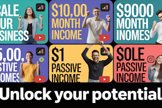 design professional youtube and facebook thumbnails that get clicks