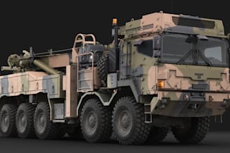 model 3d military vehicle, armored tank wide body kits, cad model, hard surface