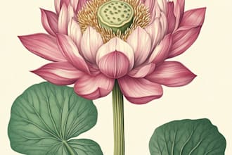 make vector botanical illustrations of plants and flowers